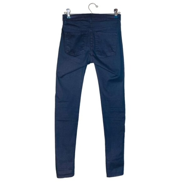 FREE PEOPLE Burgundy Sparkle Skinny Jeans - Size 24 - Picture 4 of 9